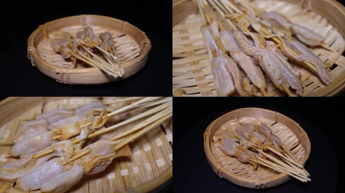 镜头合集内脏鸡胗串小串肉串钵钵鸡(2)
