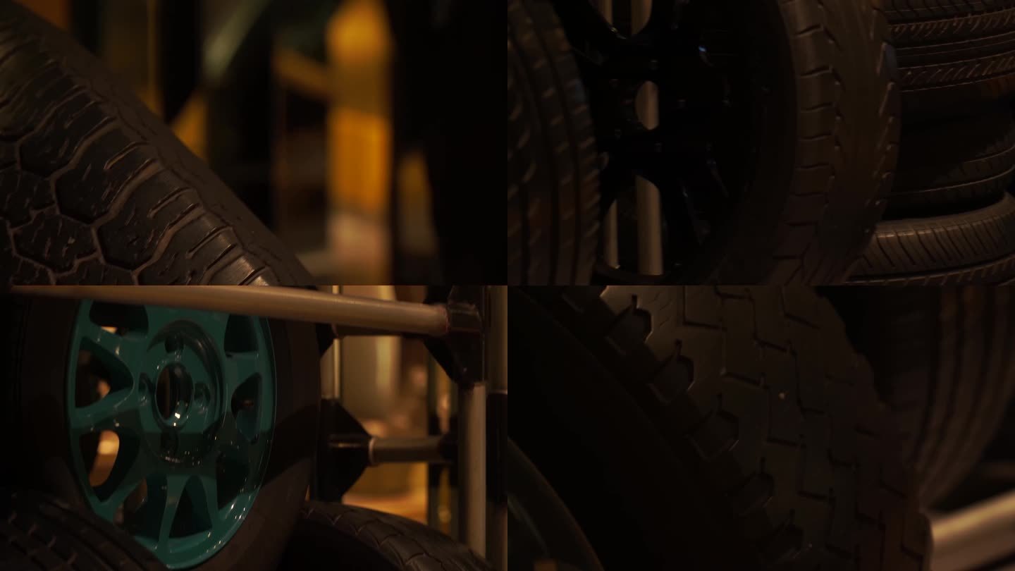 镜头合集汽车轮胎车轮橡胶车轱辘(2)