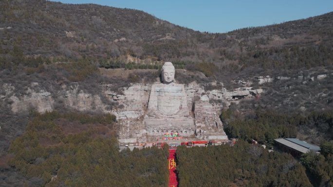 太原蒙山大佛航拍