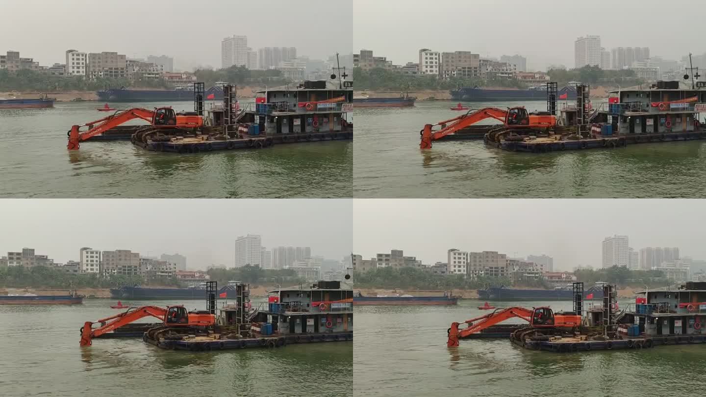 广西贵港市码头船舶