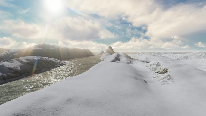 冰雪岛屿