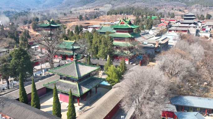 航拍嵩山少林寺