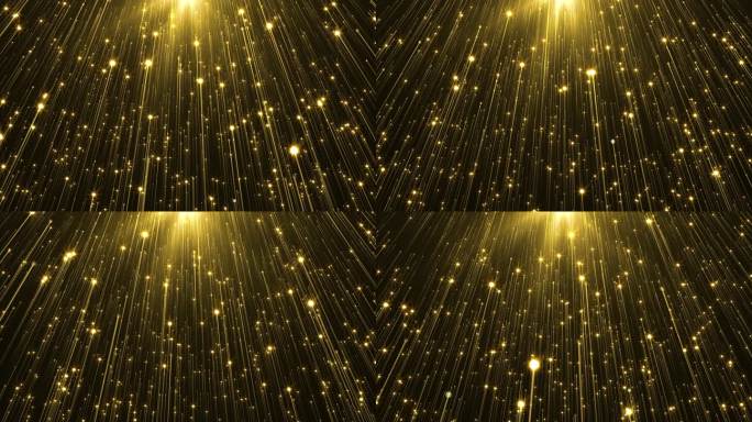 4K金色粒子背景粒子上升循环背景闪烁背景
