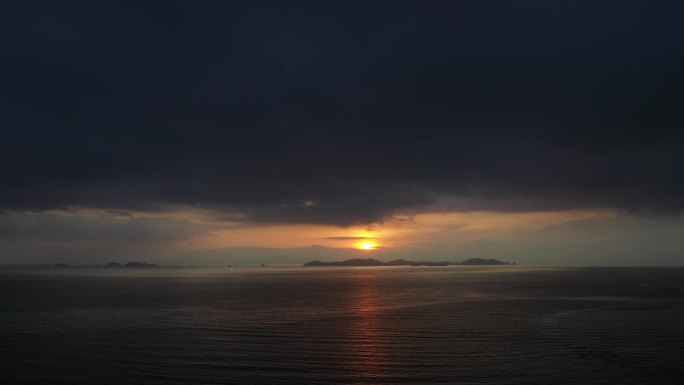 海边密度天日出高清航拍