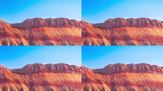 4k张掖七彩丹霞日出光影延时