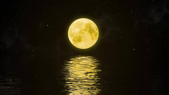 【AE工程】唯美水面月亮升起
