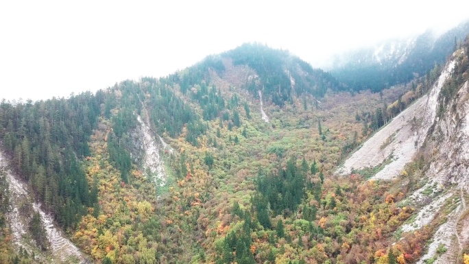 航拍四川九寨沟风光