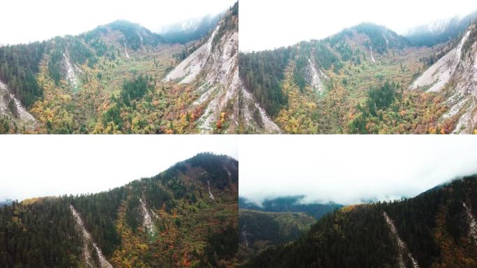 航拍四川九寨沟风光