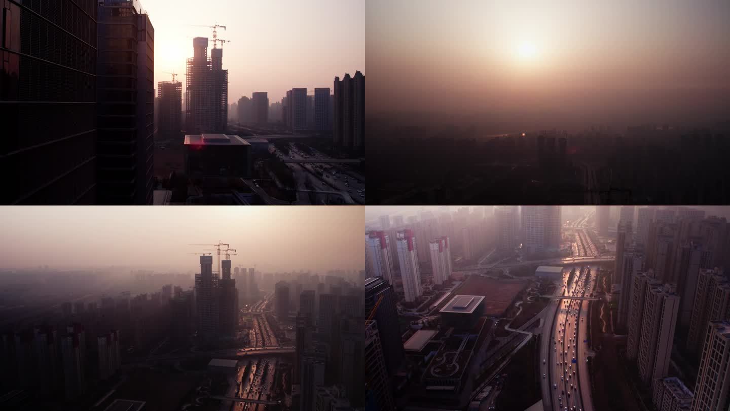 城市的轻度雾霾
