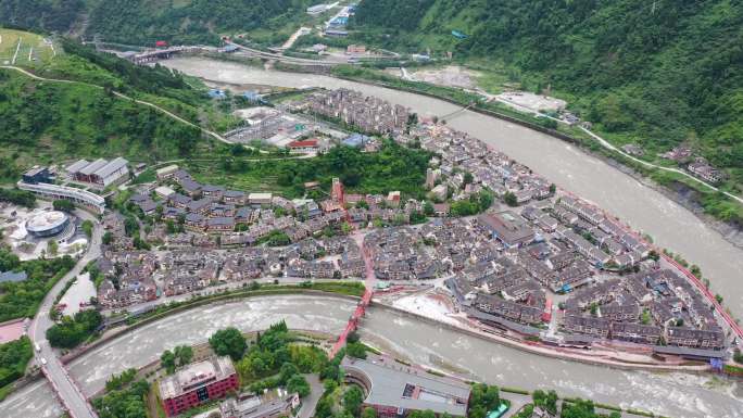 航拍汶川县城（二）