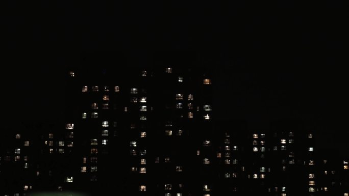 4k-北京通州夜幕下的高楼万家灯火