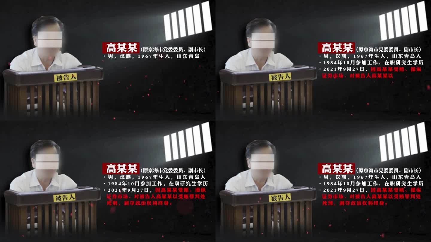 纪检 反腐嫌疑人介绍AE模板