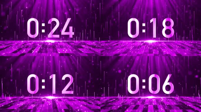 高端粉紫色30秒钟液晶倒计时