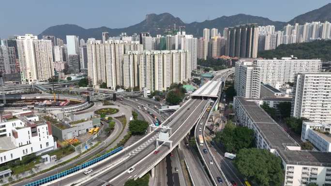 香港车流长焦视频