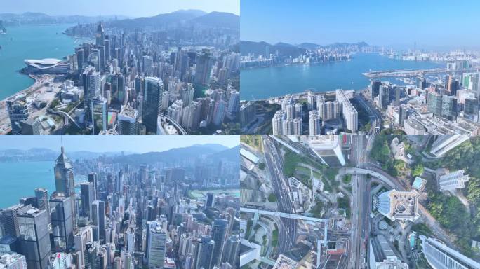 航拍香港第二高楼 香港城市风景