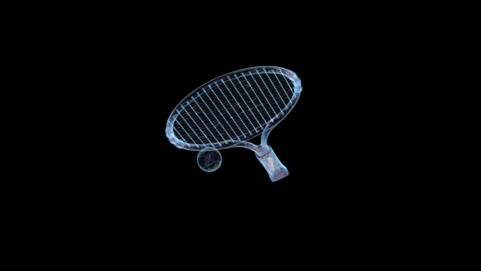 网球拍科技全息通道素材