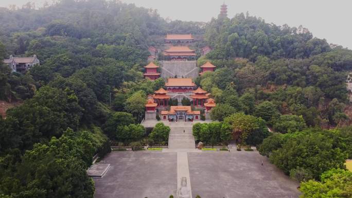 广州南沙天后宫航拍妈祖像