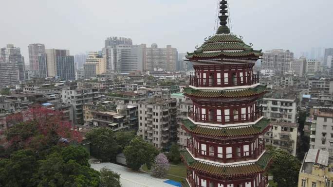 广州航拍六榕寺