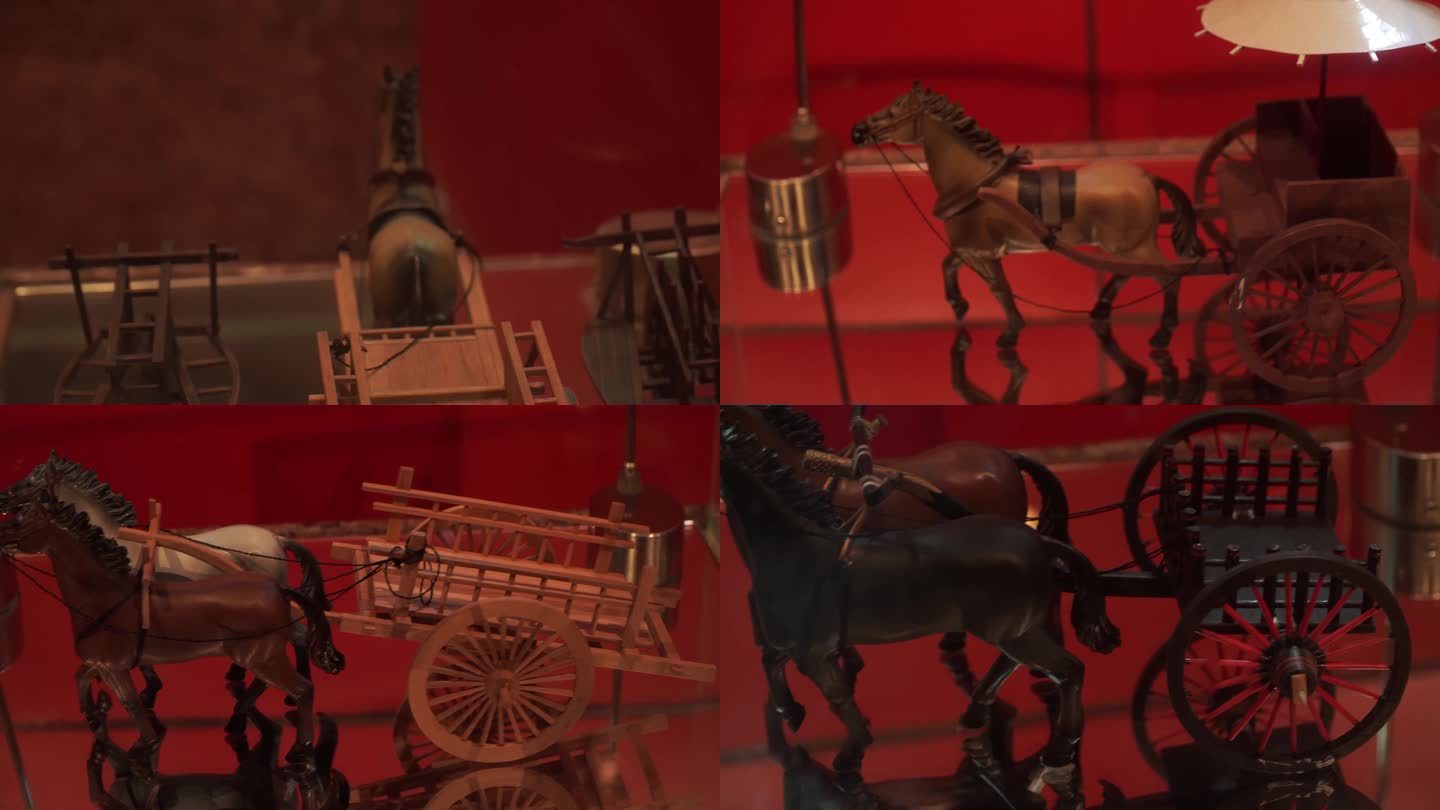 镜头合集玩具模型中国古代马车模型(3)