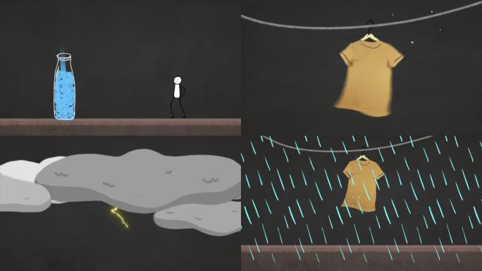 雨天晾衣服塑料皮革防水透气材料 动画