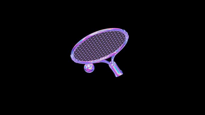 网球拍赛博朋克元宇宙通道素材