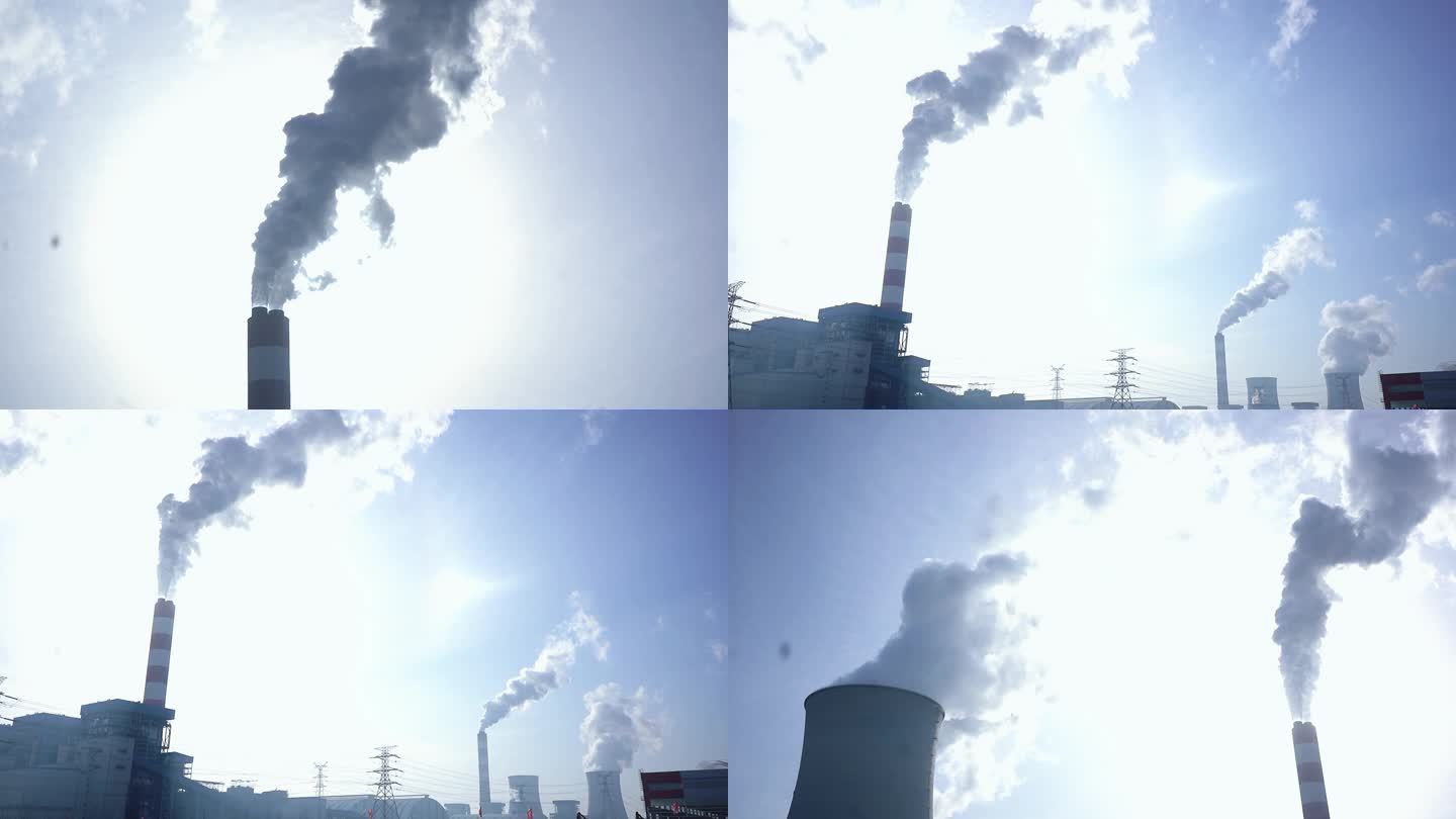 工业污染烟囱排放