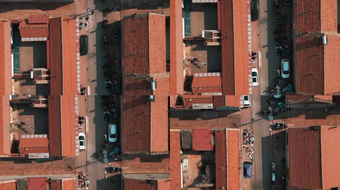 航拍周官屯村大集