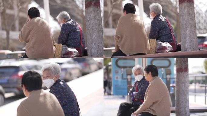 留守老人老龄化社会交流老年人交谈聊天退休