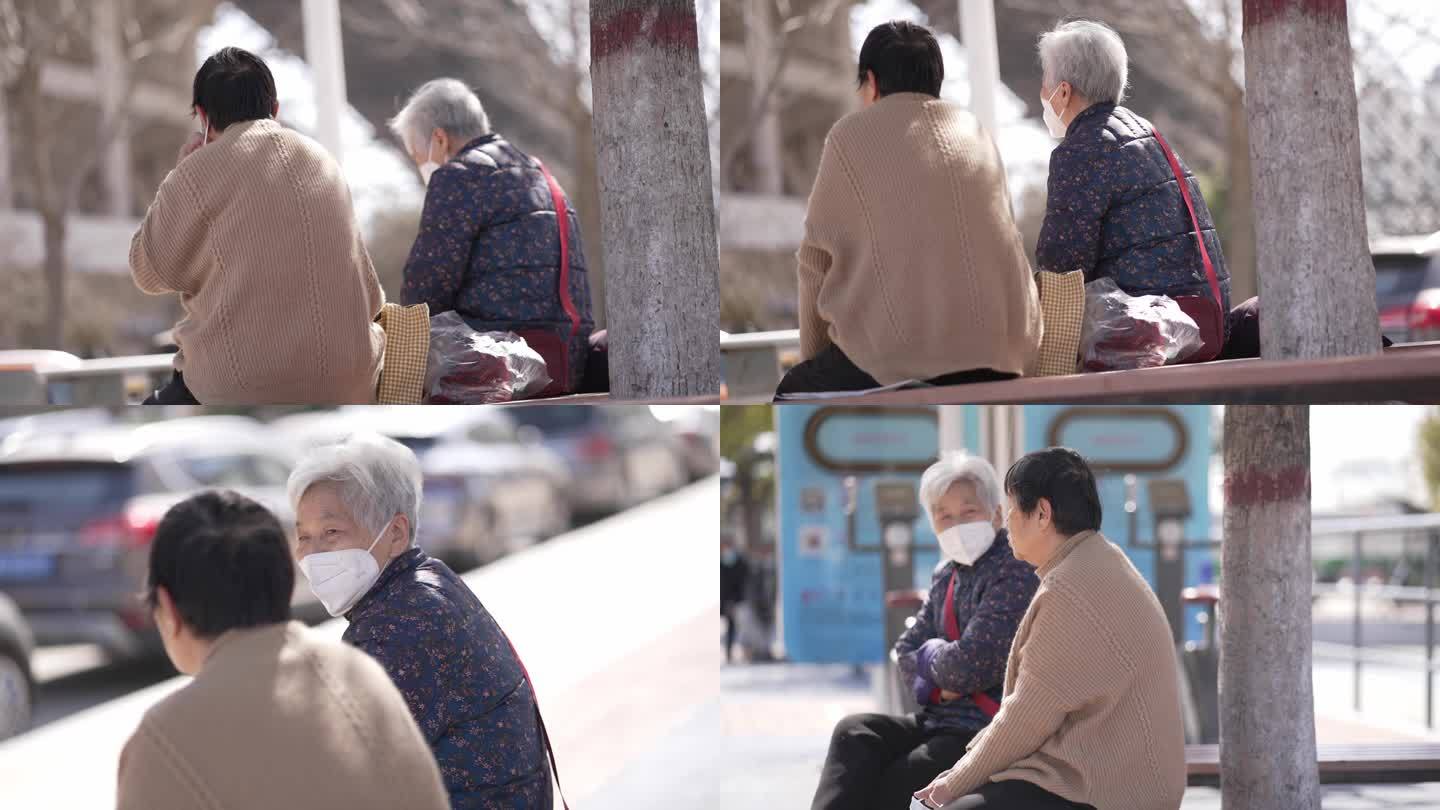 留守老人老龄化社会交流老年人交谈聊天退休