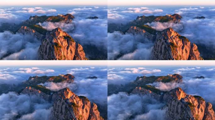 4K黄山云海航拍 黄山风景区