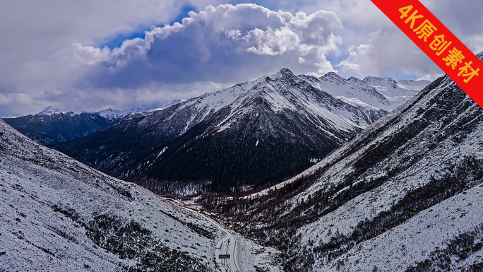 航拍雪山日出金山云海朝霞森林延时