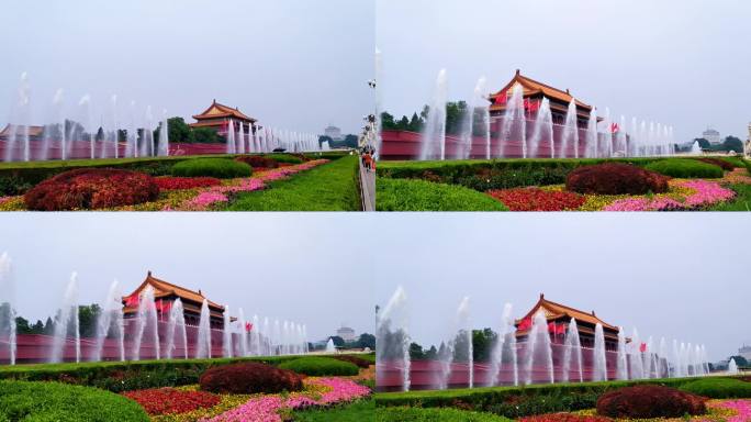 北京天安门喷泉北京地标花坛