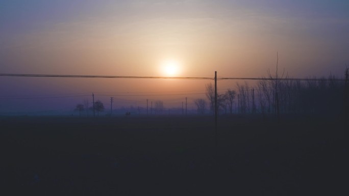 傍晚夕阳下车窗外风景视频素材