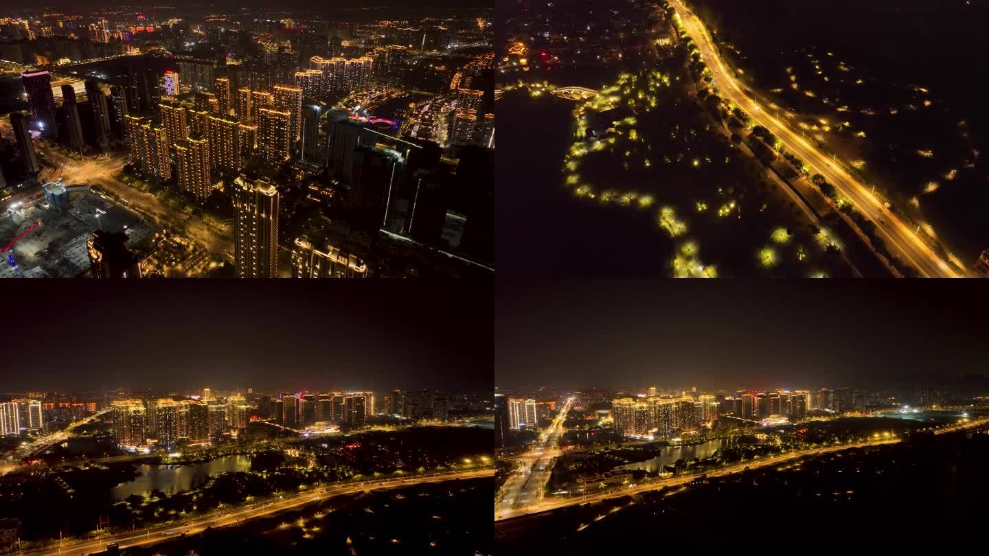 漳州市龙文区夜景航拍