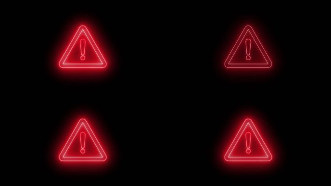 4K红色系统危险警告提示循环带通道2