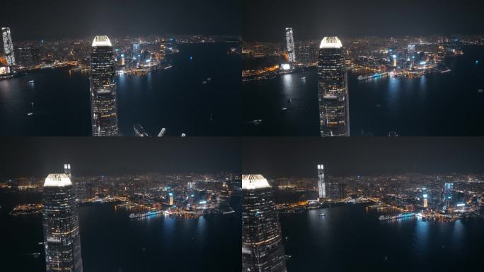 香港维多利亚港夜晚视频