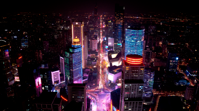 南京新街口 夜景延时