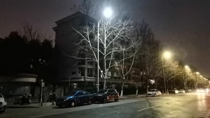 夜晚街头 大街  马路  夜景 灯光