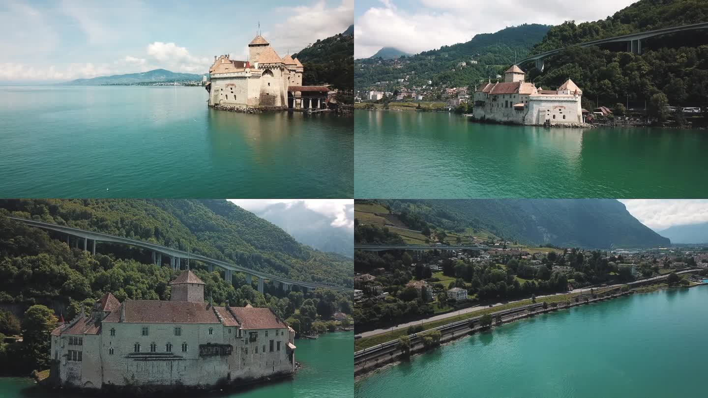 4K航拍瑞士城堡