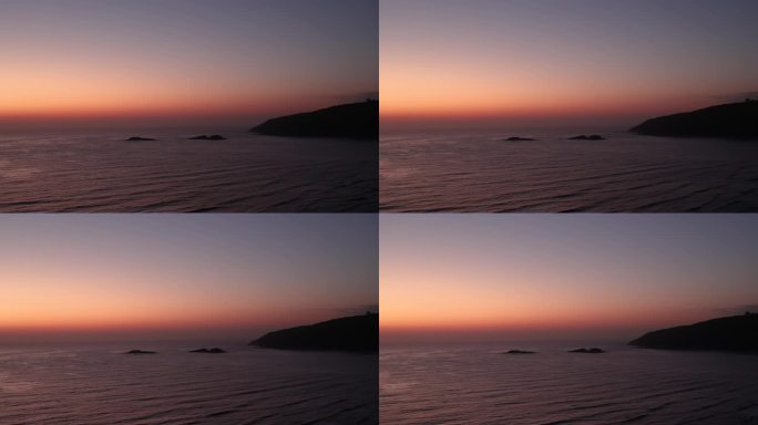 唯美实拍夕阳海滩泛光意境4k