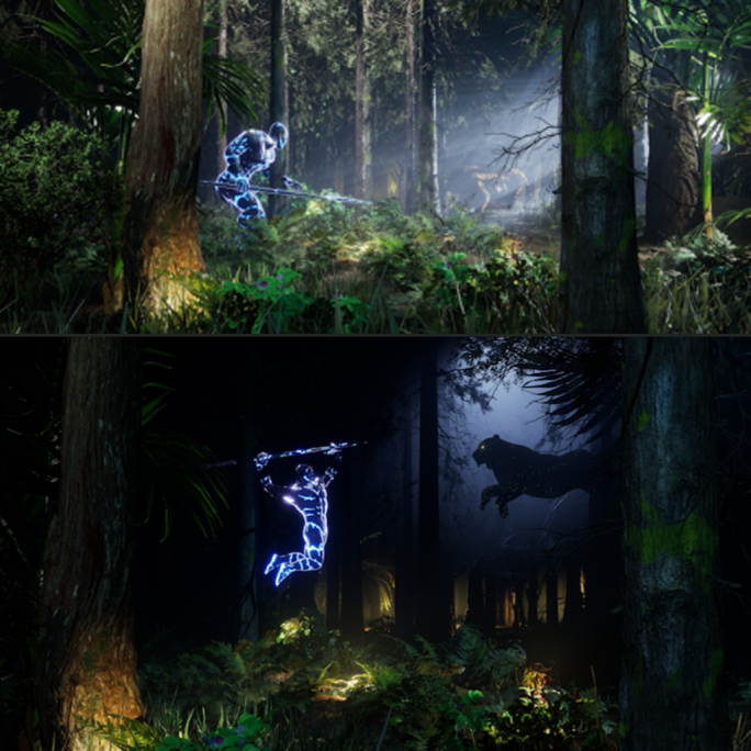 [4K配乐可直用]裸眼3D-光影森林