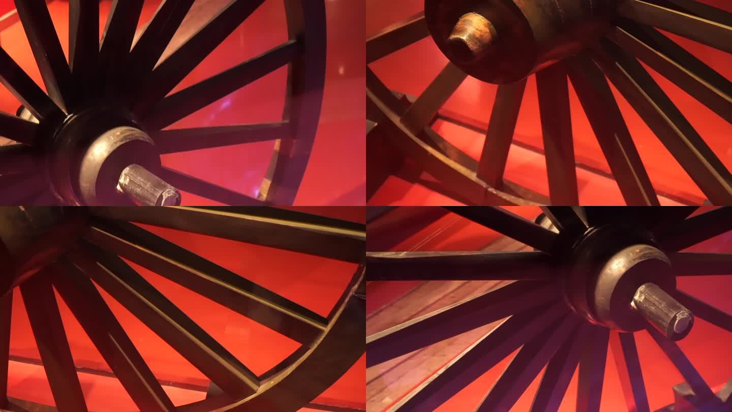 镜头合集中国古代车轱辘车轴马车车轮(2)