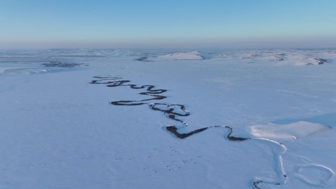 特泥河流域雪原风景