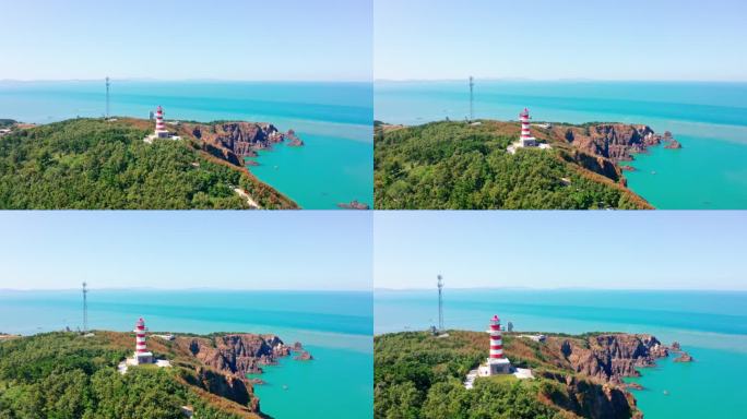 海岛灯塔空景