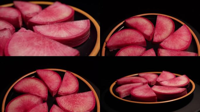 镜头合集紫美人萝卜水果萝卜红心里(3)
