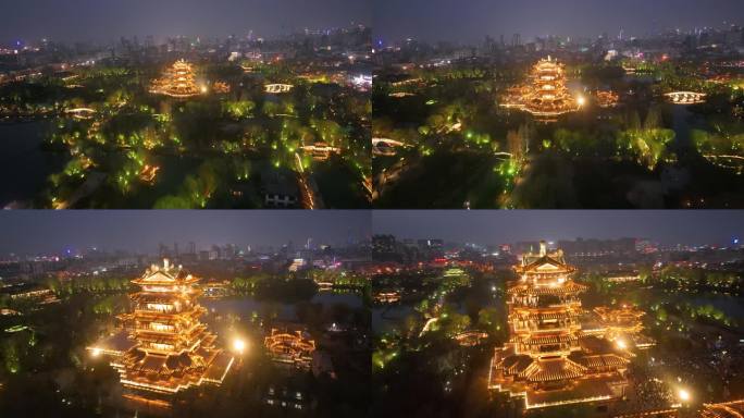 济南大明湖超然楼夜景