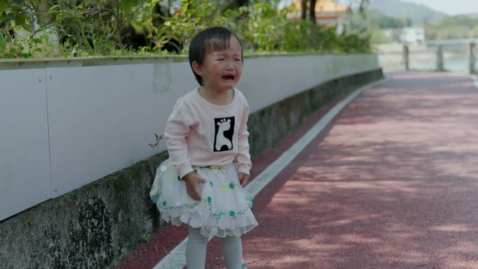 哭泣中小孩特写