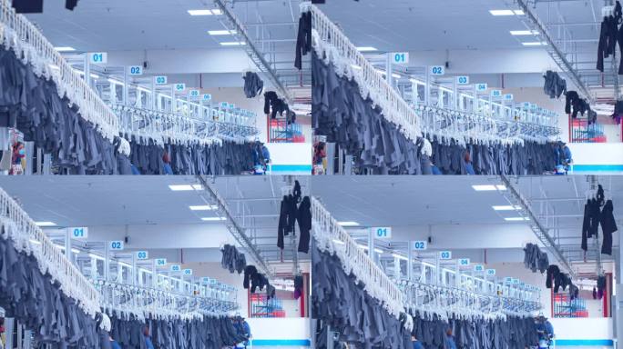 服装生产运输带成品