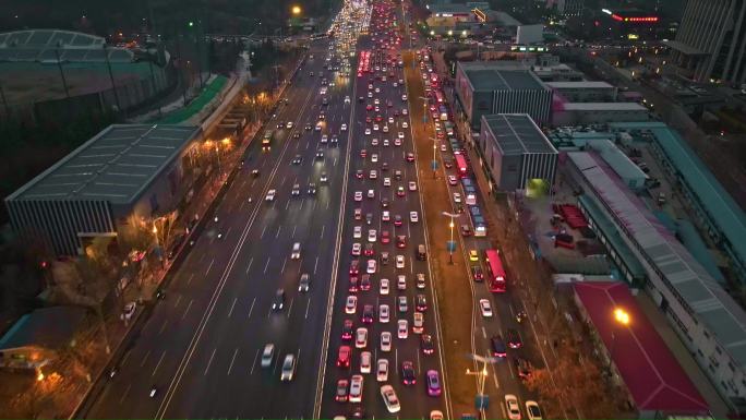 经十路夜景航拍