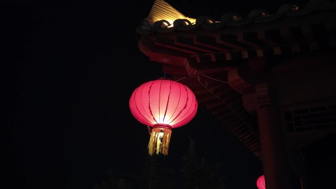 灯笼，古建，夜景